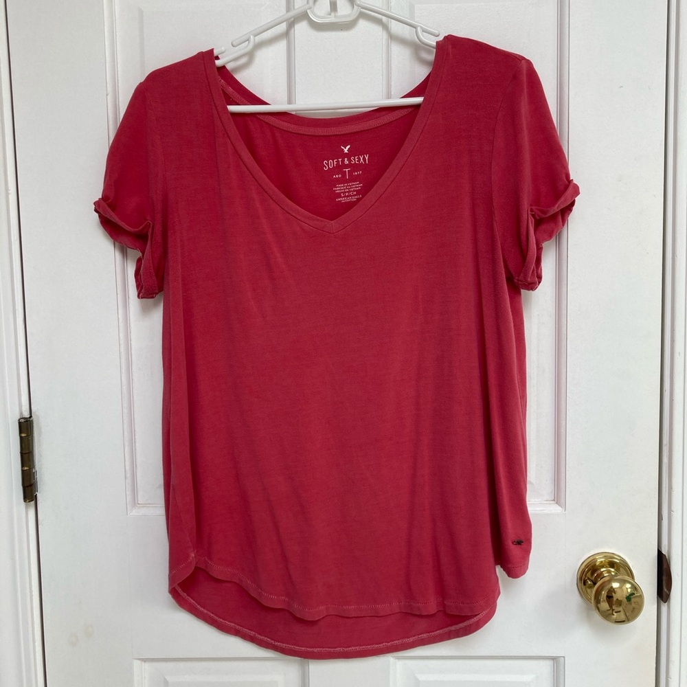 Pink Soft & Sexy V Neck